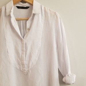ZARA soft strip blouse